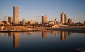 MILWAUKEE, WISCONSIN/UNITED STATES Ã¢â¬â APRIL 1: Most of the cities residents sleep as the sun comes up on the downtown waterfront